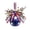 Blue, variant on Sktrjpolfis Patriotic Metal Bell Hanging Ornament, 17.71 Inch Red White Blue Star Cutout for 4th of July Door Decor, 1-Pack