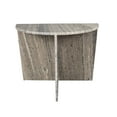 thumbnail image 6 of JONATHAN Y Patrice 20" Art Deco Minimalist Natural Marble Handmade Demilune Side Table, Gray/Beige, MTB1109B, 6 of 6