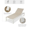 thumbnail image 7 of Iwicker Patio Chaise Sling Lounge Chair Set of 2 Aluminum Outdoor Adjustable Pool Lounge Chairs for Outside, Beige and White, 7 of 7