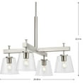 thumbnail image 2 of Saffert Collection Four-Light New Traditional Brushed Nickel Clear Glass Chandelier Light, 2 of 2