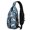 Spaniel and Bone Blue Pattern, variant on French Bulldog and Rose Purple Pattern Sling Backpack, Cycling Sling Bag with Earphone Port, Adjustable Strap Gift Ideas for Holiday Birthday Gifts
