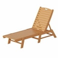 thumbnail image 4 of Malibu Poly Reclining Outdoor Patio Chaise Lounge Chair Adjustable, Teak, 4 of 13