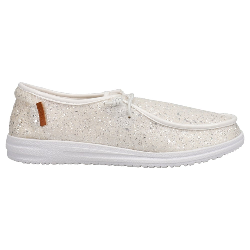 Corkys Womens Kayak Glitter Slip On Boat Sneakers Shoes Casual