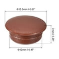 thumbnail image 2 of Uxcell 100Pack 12mm(15/32") Dia Plastic Screw Hole Plugs Thread Type Covers, Red Brown, 2 of 6