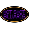 thumbnail image 1 of Hot Shot Billiards 4 LED Neon Sign 13 x 24 - inches, Black Square Cut Acrylic Backing, with Dimmer - Bright and Premium built indoor LED Neon Sign for wall décor, arcarde, and storefront., 1 of 7