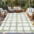 thumbnail image 2 of Sage Green Buffalo Plaid Outdoor Rug for Patio/Deck/Porch, Non-Slip Large Area Rug 4 x 6 Ft, Farmhouse Check Stripes Geometric Indoor Outdoor Rugs Washable Area Rugs, Camping Rug Carpet Runner, 2 of 8