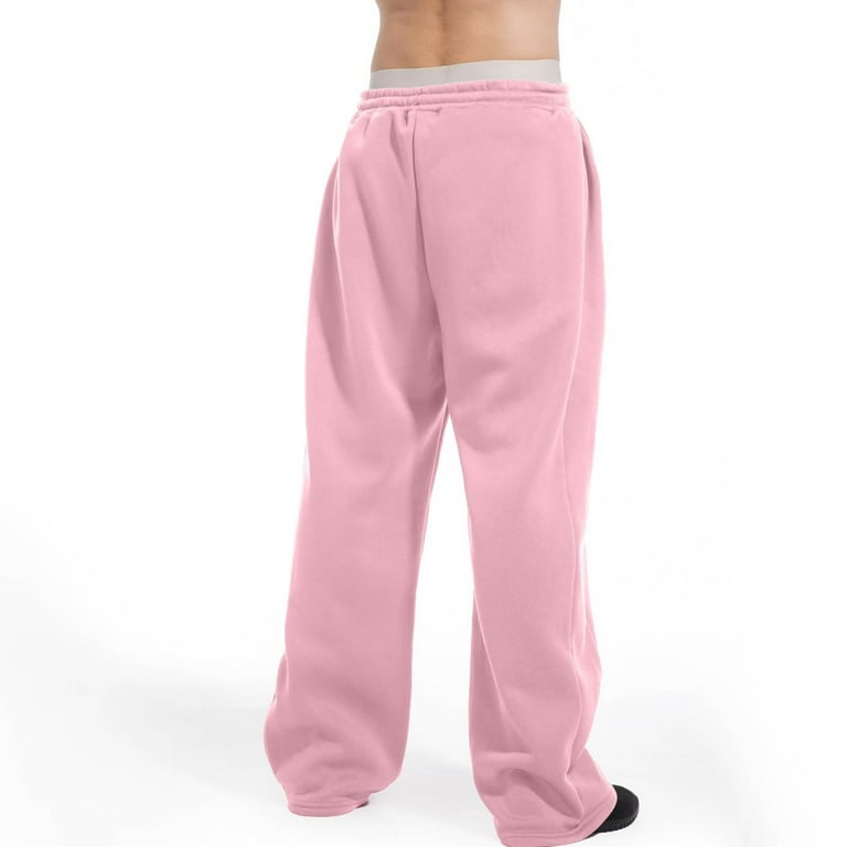 Domuza Baggy Sweatpants for Men Wide Leg Casual Stretch Waist