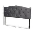 thumbnail image 6 of Baxton Studio Leone Modern and Contemporary Grey Velvet Fabric Upholstered King Size Headboard,Wholesale Interiors, 6 of 7