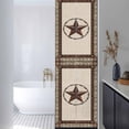 thumbnail image 3 of Country Texas Star Window Privacy Film, Brown Farmhouse Vintage Wooden Static Cling UV Sun Blocking Heat Control Window Tint Day and Night, Non-Adhesive One Way Windows Privacy Cover 17.7''x78.7'', 3 of 7