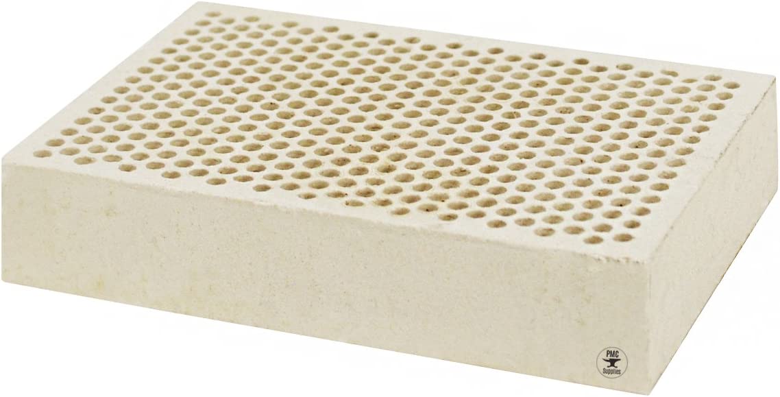Honeycomb Ceramic Block Square with 374 Holes (2 mm Diameter) 2 x 3 x  1/2 Jewelry Soldering Tool - SOLD-0059