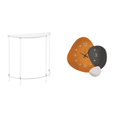 thumbnail image 1 of Mesita de noche de acrílico,Mesa auxiliar de acrílico transparente Mesa auxiliar transparente en capas,Mesa pequeña de acrílico,mesita de noche pequeña,compacta,Reloj de pared,Reloj de, 1 of 8