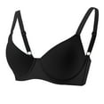 thumbnail image 2 of RongHuan Push Up Bras for Women Full Coverage Underwire Bra Solid Color Padded Bralette Everyday Bra, 2 of 8