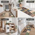 thumbnail image 5 of Brown Boho Geometric and Plant Pattern Kitchen Rugs Sets Of 3,Kitchen Runner Rugs Non Skid Washable,Decorative Kitchen Floor Mats for Kitchen,Sink,Laundry,17"x30"+ 17"x47" + 17"x59", 5 of 6