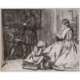 thumbnail image 2 of Sir John Everett Millais 14x12 Gold Ornate Wood Frame and Double Matted Museum Art Print Titled - Son Christopher - the Constables Breaks into the House (1863), 2 of 4