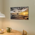 thumbnail image 4 of Beach Canvas Wall Art Bathroom: Seascape Coastal Picture Ocean Sunset Scene Print Tropical Seaside Painting Sea Seashore Artwork for Living Room Bedroom Decorations 20 x 16 Inches, 4 of 6