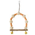 thumbnail image 1 of Bird Swing Toy, Colorful Wood Beads Rattan Ball,Swing Perch with Bells, Safe and , Develops Intelligence, Non Slip, Suitable for Cockatiels Lovebirds, 1 of 8