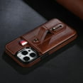 thumbnail image 6 of Wallet Case for iPhone 12 Pro Max with Card Holder Wrist Hand Strap, Dteck Slim PU Leather Wristlet Wallet Card Pocket Back Cover Shockproof Stand Protective Case for iPhone 12 Pro Max 6.7inch, Brown, 6 of 8