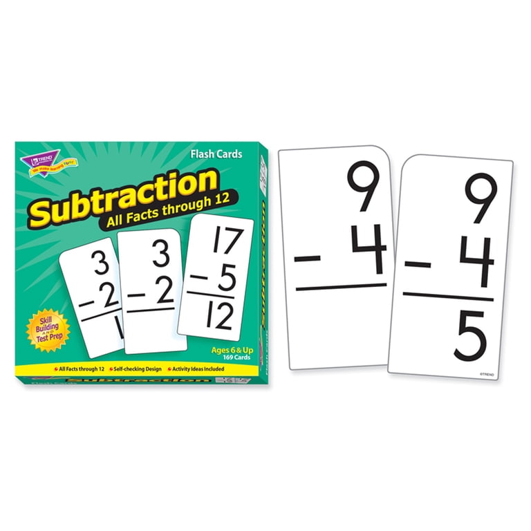 Trend, Tep53202, Subtraction All Facts Through 12 Flash Cards, 169