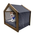 thumbnail image 1 of Fiesta Pet House, Sprites with Sombrero Maracas Mustache Mexican Hand Drawn Illustration, Outdoor & Indoor Portable Dog Kennel with Pillow and Cover, 5 Sizes, Green Yellow Vermilion, by Ambesonne, 1 of 5