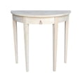 thumbnail image 2 of International Concepts Home Accents Unfinished Wood 1-Drawer Half Moon Table, 2 of 6