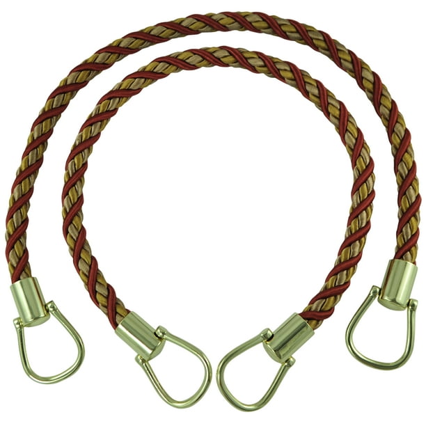 Pair of Elegant RUST GOLD Curtain & Drapery Rope Tiebacks ...