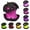 Hot Pink #1, variant on Halloween LED Pumpkin Light - Spooky Glowing Jack-o'-Lantern Decor for Indoor Mantel & Table Centerpiece (Green)
