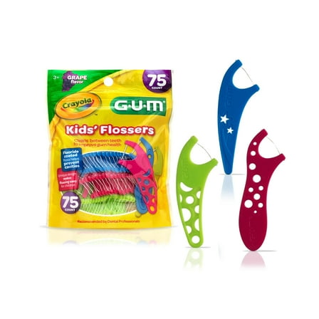 GUM Crayola Kids' Flossers 75 Count Dental Floss & Flossers