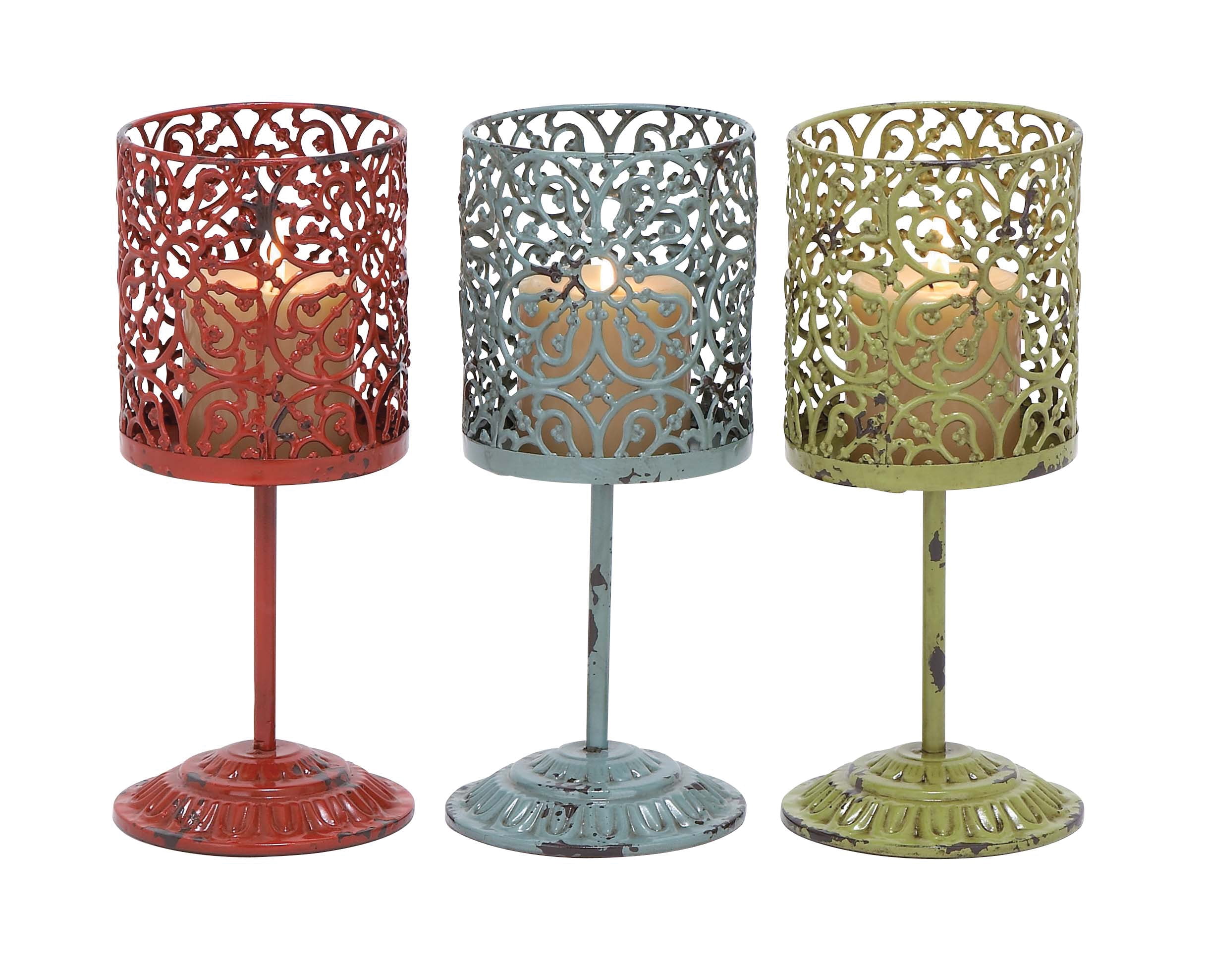 Beautiful Metal Candle Holder 3 Assorted With Unique Style