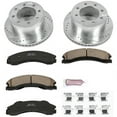 thumbnail image 3 of PowerStop Rear Z23 Evolution Sport Carbon-Fiber Ceramic Brake Pad and Drilled & Slotted Rotor Kit Fits: CHEVROLET GMC Select Models K5562, 3 of 10