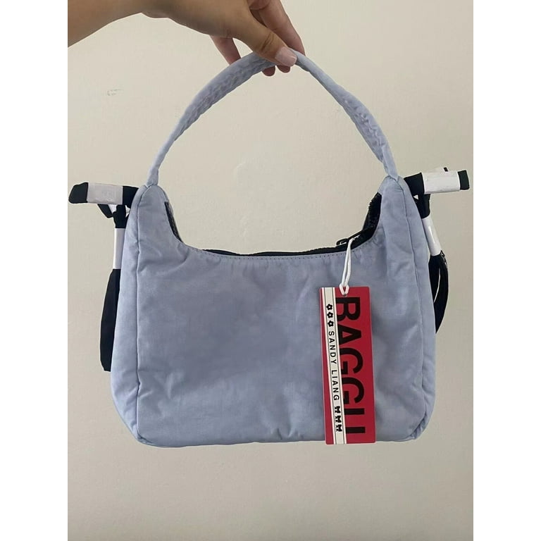 Baggu/Sandy Liang Mini Bow Handbag, Blue, Durable Nylon Material, Perfect Size for Essentials - Walmart.com Baggu/Sandy Liang Mini Bow Handbag, Blue, Durable Nylon Material, Perfect Size for Essentials - Walmart.com
