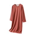 thumbnail image 2 of Gifts for Mom Cotton Robes for Women Fuzzy Women's Nightgowns & Sleepshirts Oversize Cute Women's Sleepwear House Womens Robe Red, 2 of 4