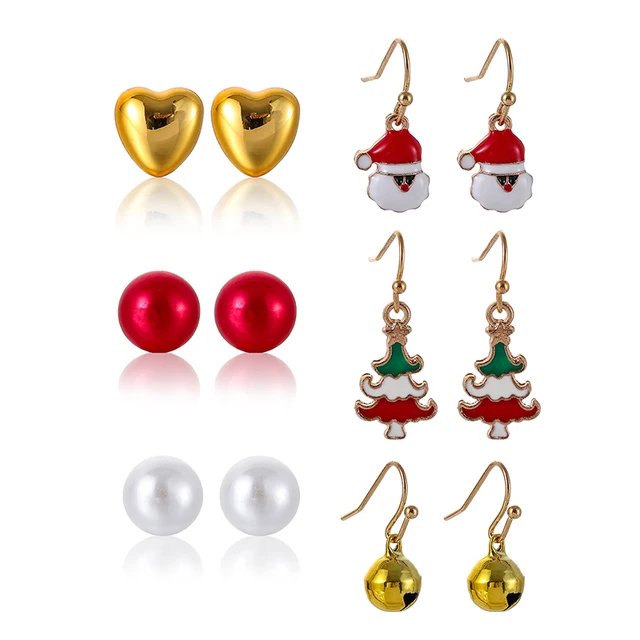 Pendientes creativos de árbol de Navidad para mujeres y niñas, pendientes de aleación de nueva moda, joyería, regalos de fiesta y Festival de Feliz Año Nuevo
