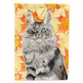thumbnail image 1 of Carolines Treasures CK3079CHF Maine Coon Fall Leaves Flag Canvas House Size, 1 of 4