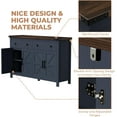 thumbnail image 4 of VVFLU Buffet Cabinet with Drawers, 55" Large Sideboard Buffet Storage Cabinet with Shelves and Doors, Modern Farmhouse Coffee Bar Station Wood Kitchen Table for Kitchen, Dining Room, Blue, 4 of 8