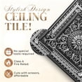 thumbnail image 4 of 223 - La Scala 2 ft. x 2 ft. PVC Glue-up or Lay in Ceiling Tile in Antique Silver (40 sq.ft / Pack) - 10 Pieces, 4 of 14