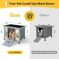 thumbnail image 4 of 24'' Heated Small Rabbit Hutch for Winter, Cat House Outdoor Indoor with Warm Liner, Waterproof Structure, Suitable for Cats, Rabbits, Small Pets (Grey), 4 of 10