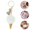 thumbnail image 3 of Unique Bargains 1 Pc Fashion Tassel Ice Cream Cone Handbag Charm Bag Accessories White, 3 of 5