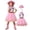 d-Pink, variant on Cowgirl Outfit for Girls Kids Western Cowboy Clothing Set Fashion Dress Scarf Hat Toddler Party Dress up Clothes Red S(3-4 Years)