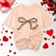 thumbnail image 5 of Primavera Top Mujeres Moda Casual Nueva Cinta de Arco Impresa Cuello Redondo Camiseta de Manga Corta, Camiseta de Cuello Tripulado, 5 of 8
