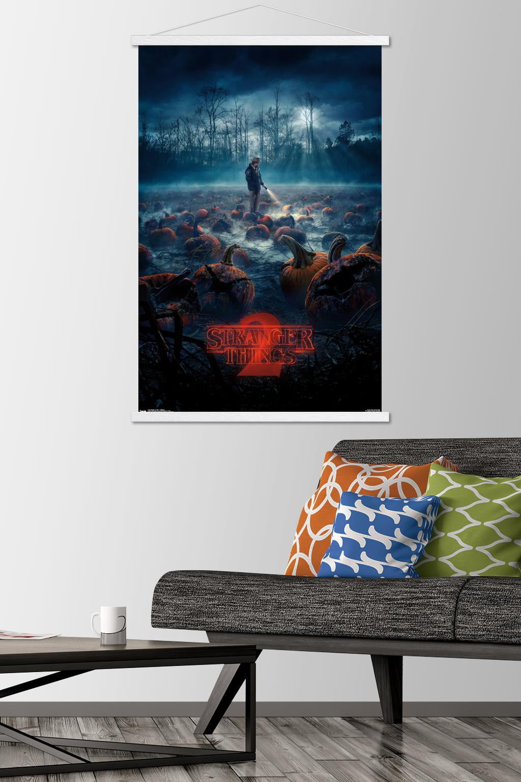Netflix Stranger Things: Season 2 - Pumpkins Wall Poster with Magnetic Frame, 22.375" x 34"