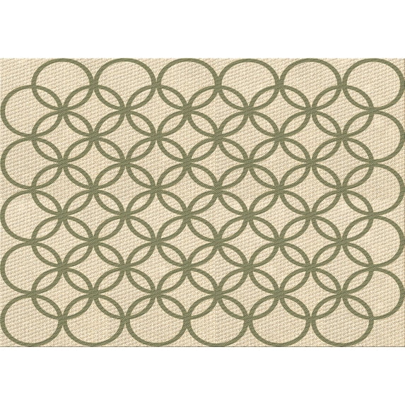 Ahgly Company Indoor Rectangle Patterned Vanilla Gold Area Rugs, 5' x 8'