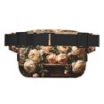 thumbnail image 3 of Fotbe Vintage Peonies Rustic Charm Cangurera Cuadrada con Estampado de Doble Capa, Bolsa de Cintura Ajustable Mini para Hombres y Mujeres, 3 of 9