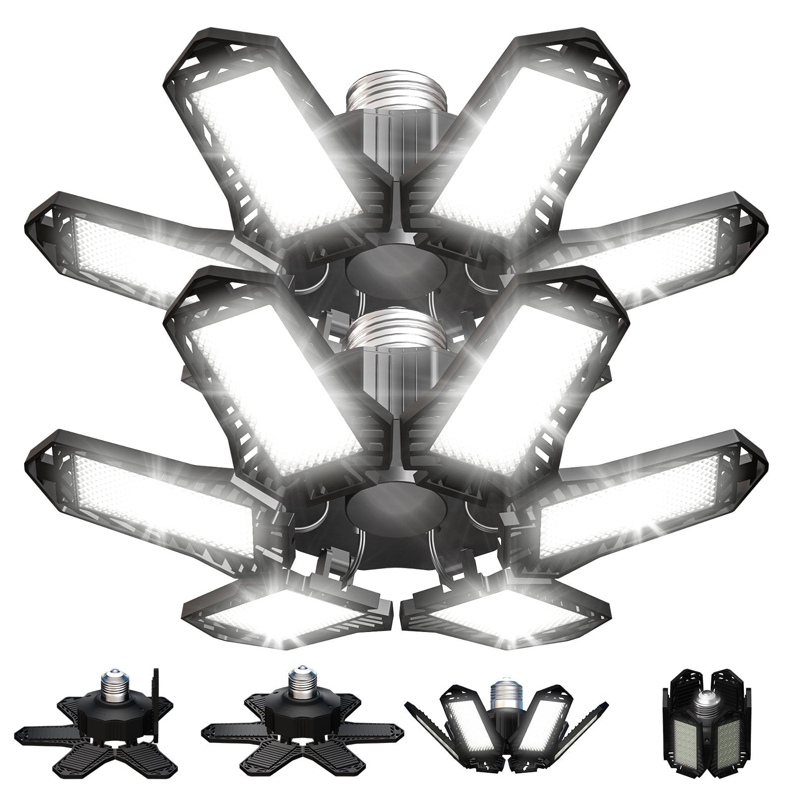 Sentryse LED Garage Lights Bulb 6500K 2200LM, E26/E27 Garage Ceiling Shop Light, 2 Pack
