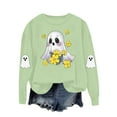 thumbnail image 4 of Women's Halloween Printed Round Neck Long Sleeved Top Loose Fitting Sweater, 4 of 6