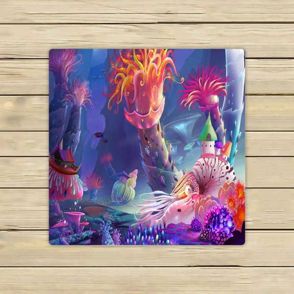 ECZJNT The Running Water World Scene Fantastic Style Beach Bath Towels Shower Towel For Home Outdoor Travel 13x13 Inch
