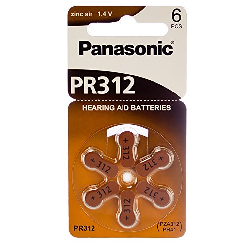 Panasonic Hearing Aid Batteries Size 312, 60pcs with 2 AAA Alkaline Batteries