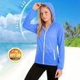 thumbnail image 2 of akafmk Girls Lightweights Jacket Sun Protection Hooded Zip Up Windbreaker Softshell Summer Fall Coat for Boys Outdoor School 5-12Y, 2 of 7