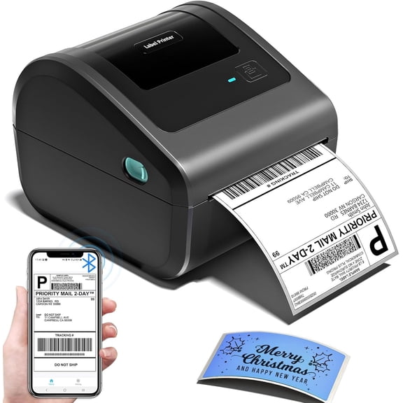 Phomemo D450BT Bluetooth Shipping Label Printer, 4x6 Thermal Label Printer for Shipping Packages, Thermal Printers for Small Business, Compatible with iPhone, Android, Windows, macOS, UPS, Tiktok