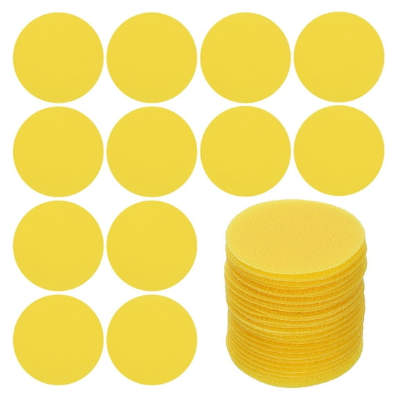 Uxcell 40Pcs Carpet Spots for Classroom, Small Circle Floor Dots Markers for Teacher Supplies, Yellow