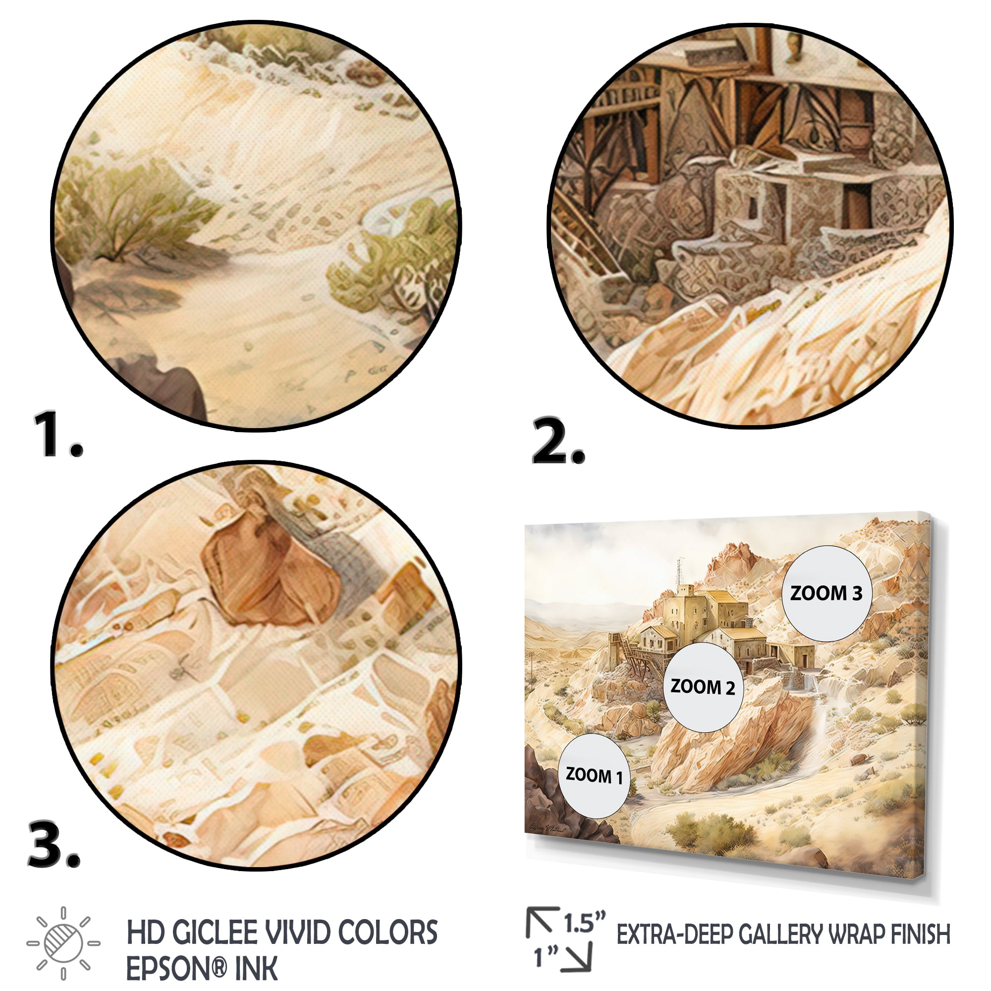 Designart Wild West Mine In Arizona IV Canvas Wall Art
